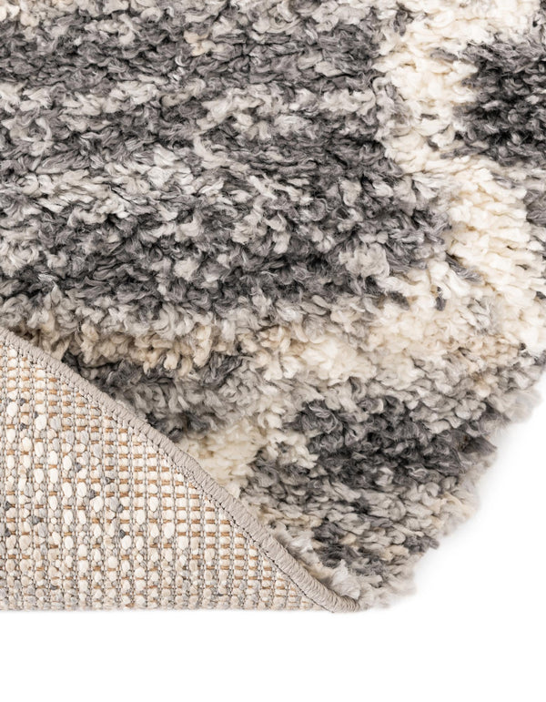 Cozy Cove Shag Collection Area Rug - Marina Round Gray lifestyle 62