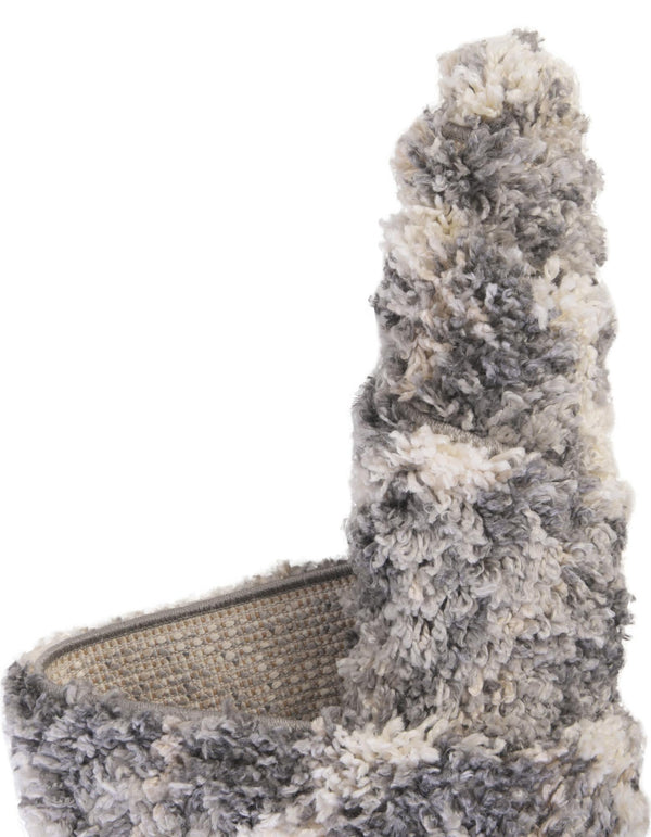 Cozy Cove Shag Collection Area Rug - Marina Round Gray lifestyle 68