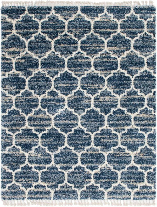 Cozy Cove Shag Collection Area Rug - Marina Rectangle Blue lifestyle 2