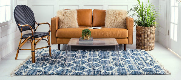 Cozy Cove Shag Collection Area Rug - Marina Rectangle Blue lifestyle 7