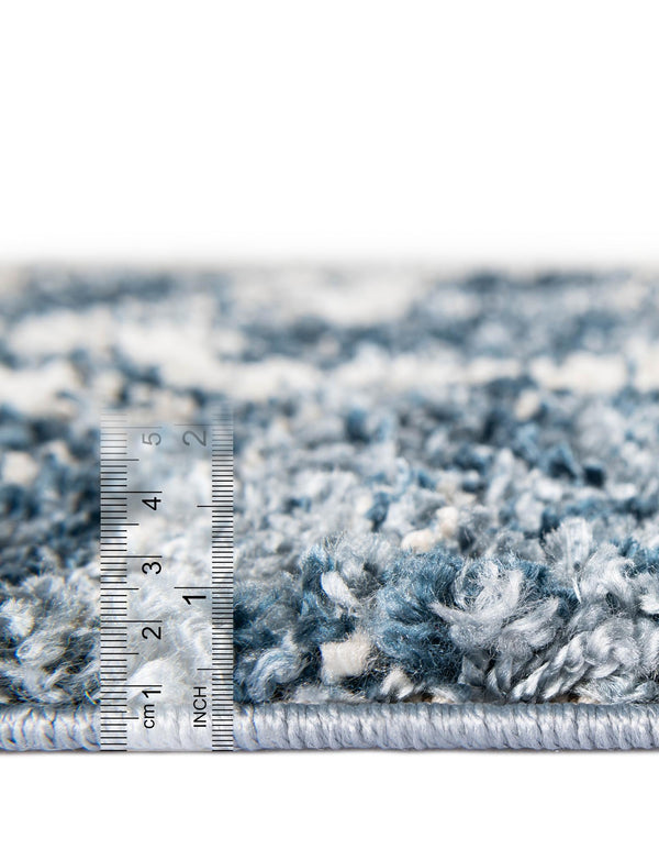 Cozy Cove Shag Collection Area Rug - Marina Rectangle Blue lifestyle 60