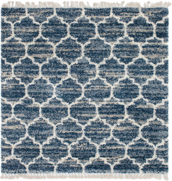 Cozy Cove Shag Collection Area Rug - Marina Square Blue lifestyle 32