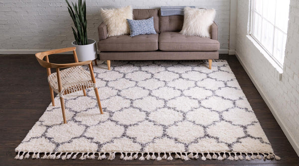Cozy Cove Shag Collection Area Rug - Marina Square Ivory lifestyle 115