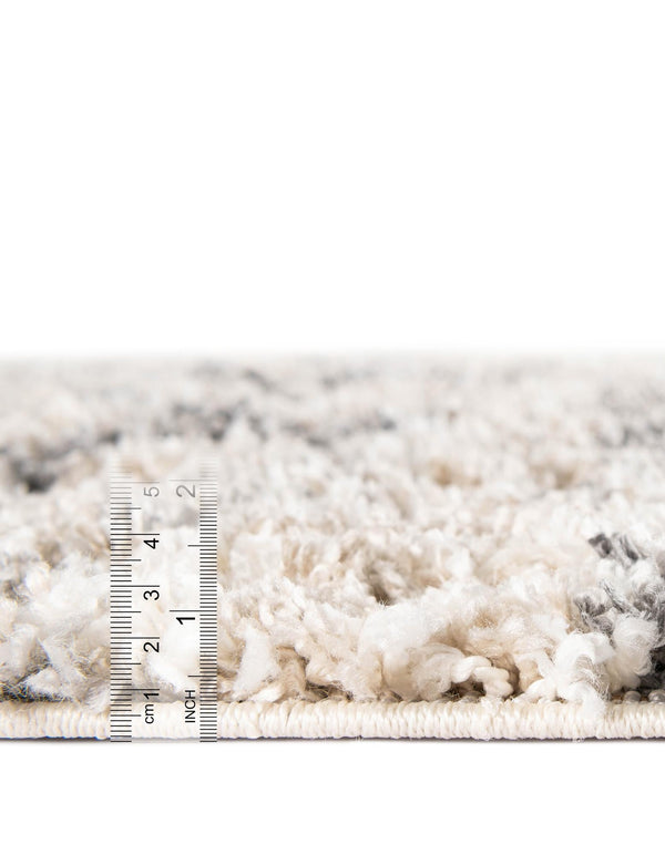 Cozy Cove Shag Collection Area Rug - Marina Square Beige lifestyle 152