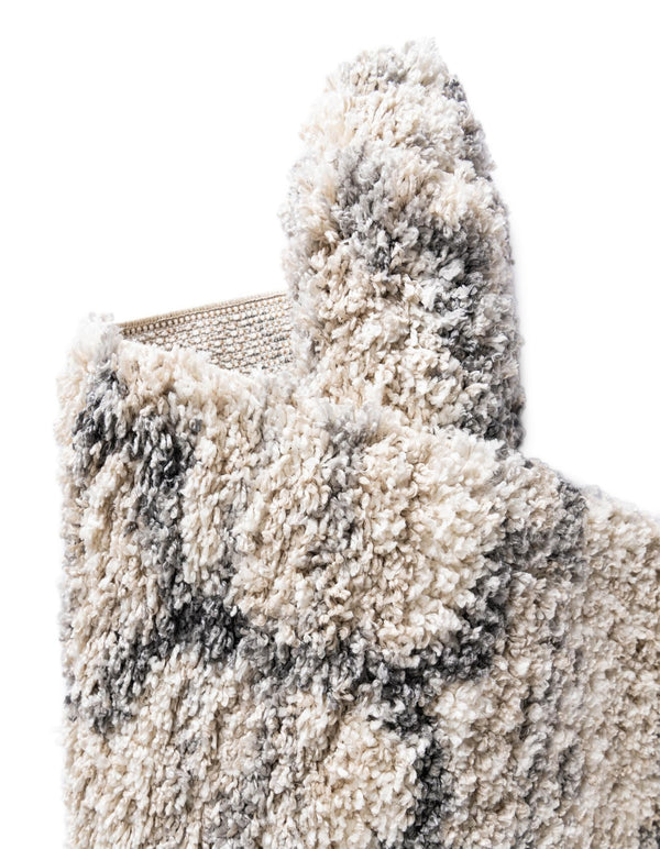 Cozy Cove Shag Collection Area Rug - Marina Square Beige lifestyle 160