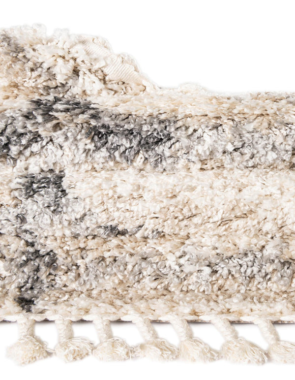 Cozy Cove Shag Collection Area Rug - Marina Square Beige lifestyle 166