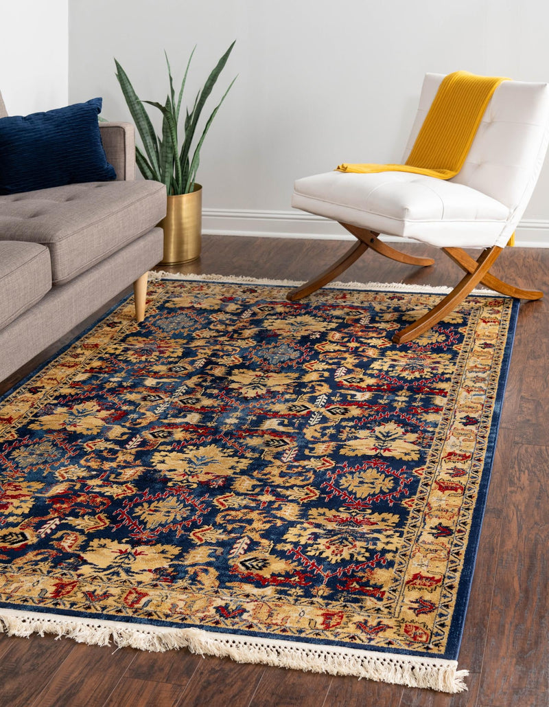 Savannah Elegance Collection Area Rug - Charleston Rectangle Blue lifestyle 2