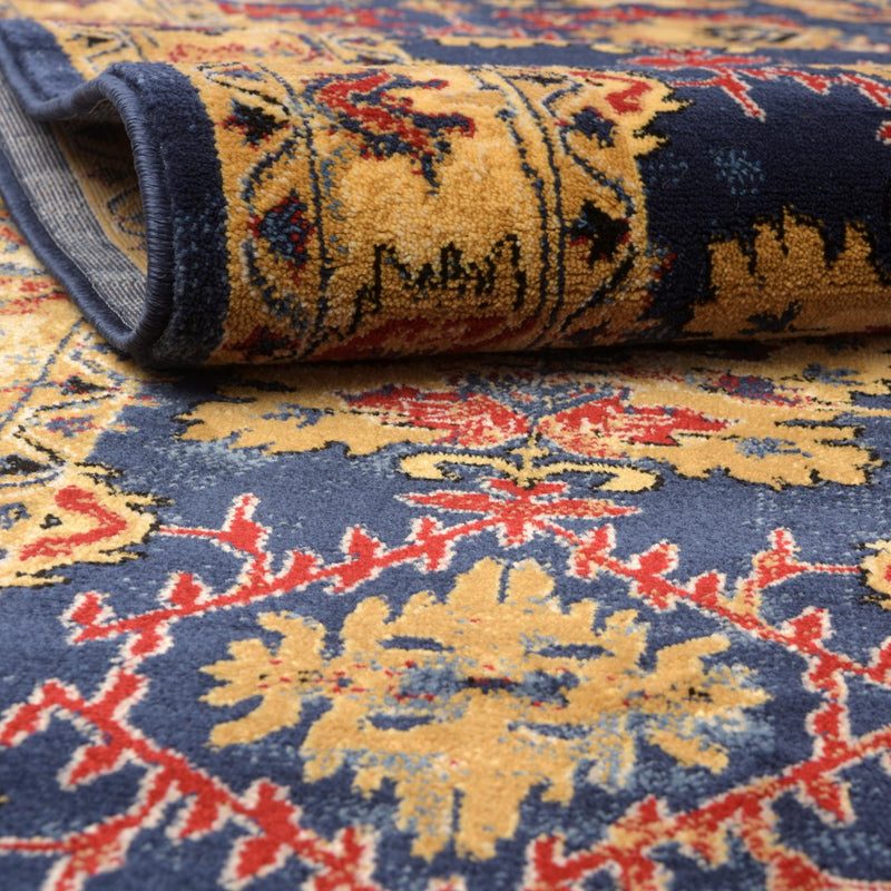 Savannah Elegance Collection Area Rug - Charleston Rectangle Blue lifestyle 6