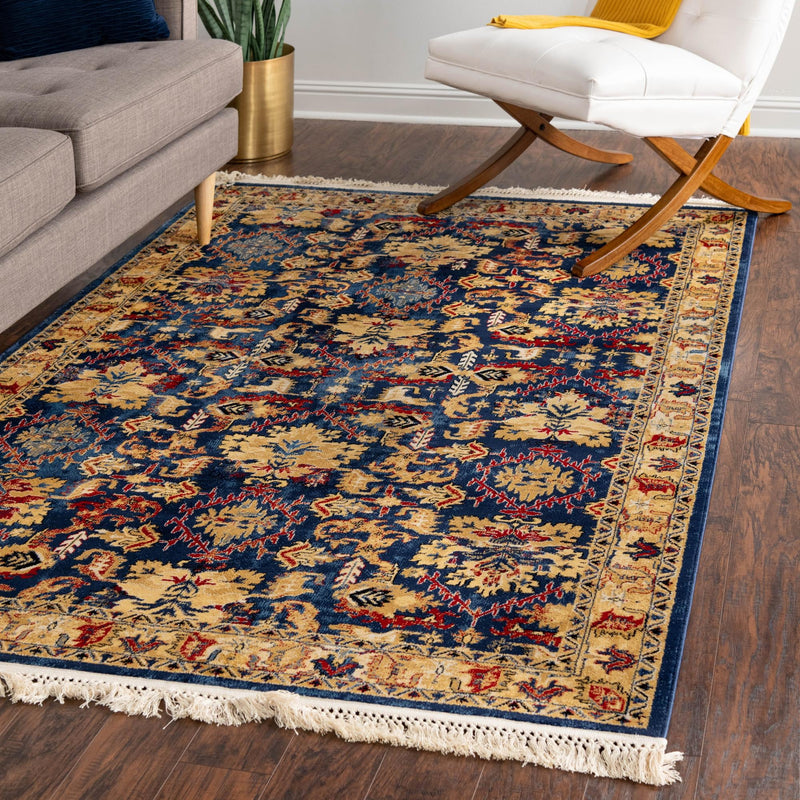 Savannah Elegance Collection Area Rug - Charleston Rectangle Blue lifestyle 16