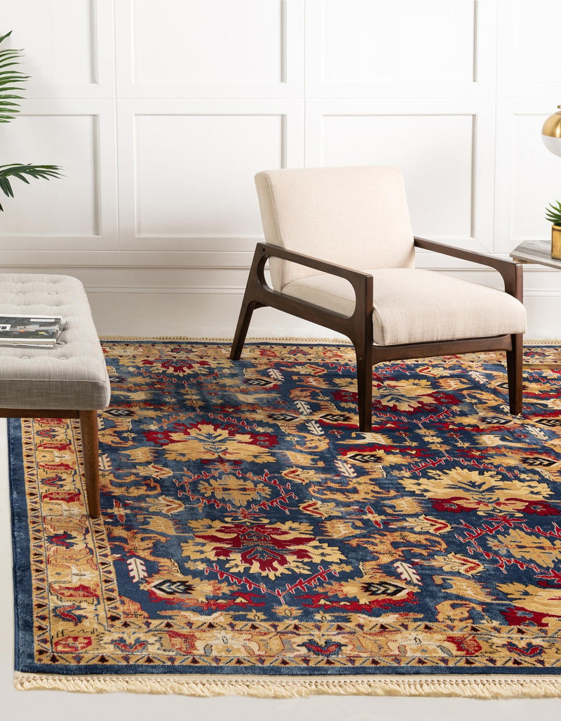 Savannah Elegance Collection Area Rug - Charleston Square Blue lifestyle 41