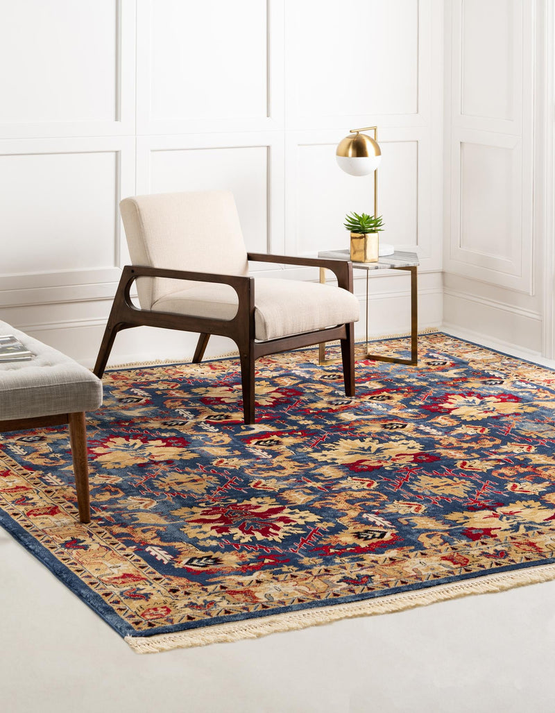 Savannah Elegance Collection Area Rug - Charleston Square Blue lifestyle 50