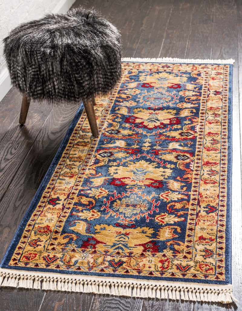Savannah Elegance Collection Area Rug - Charleston Runner Blue lifestyle 23