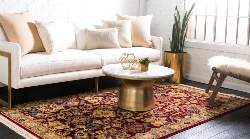 Savannah Elegance Collection Area Rug - Charleston Rectangle Red lifestyle 8
