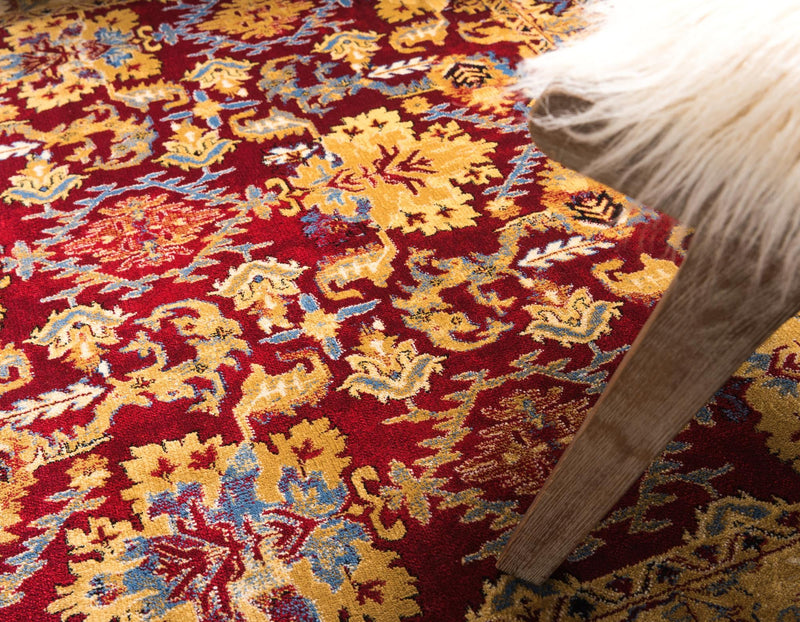 Savannah Elegance Collection Area Rug - Charleston Rectangle Red lifestyle 15