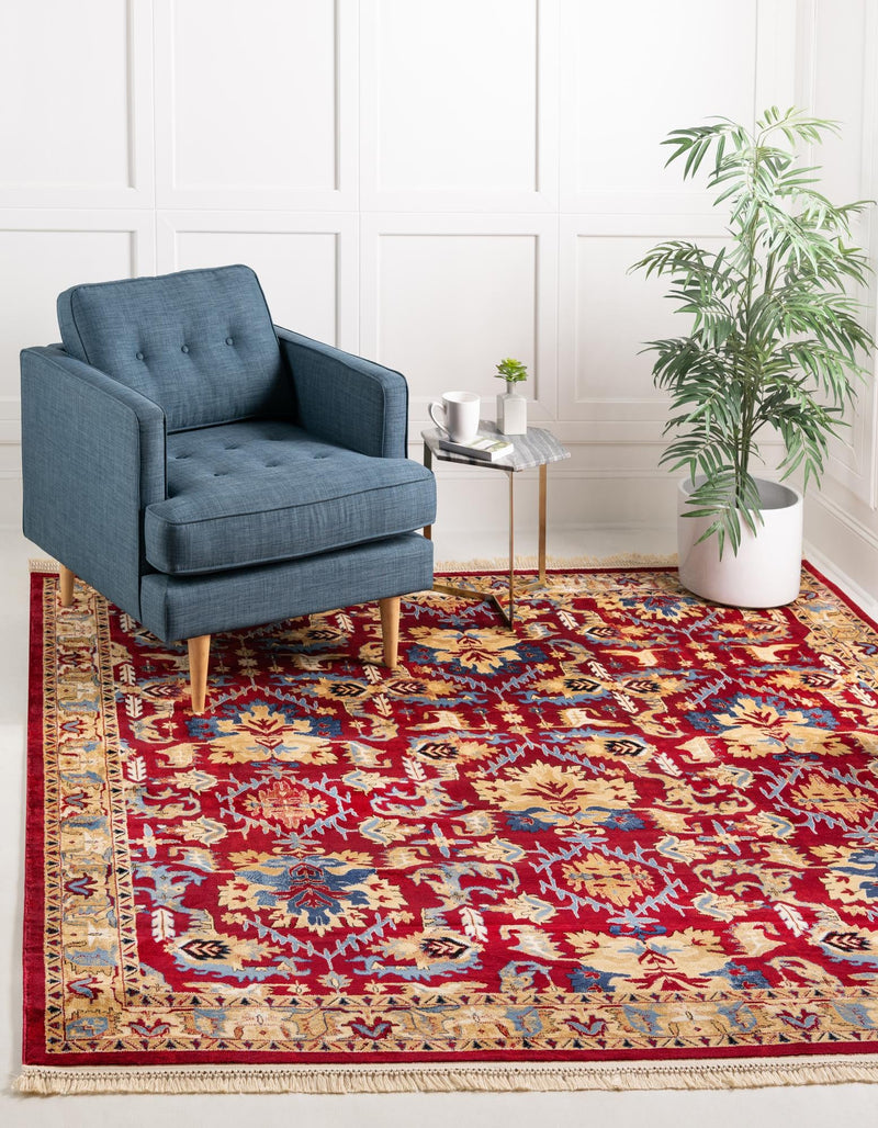 Savannah Elegance Collection Area Rug - Charleston Square Red lifestyle 25