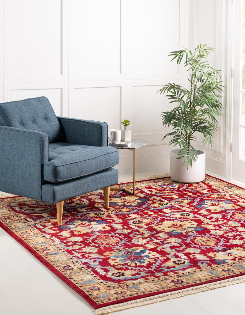 Savannah Elegance Collection Area Rug - Charleston Square Red lifestyle 29