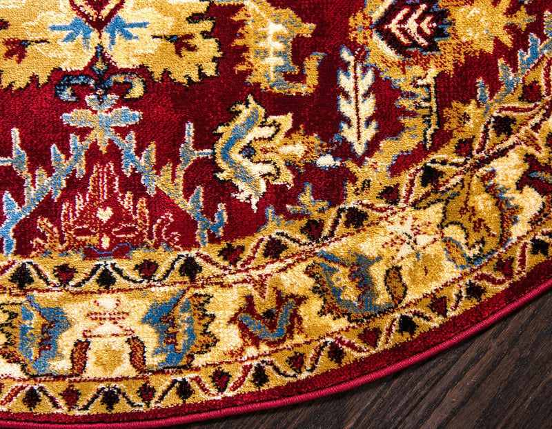Savannah Elegance Collection Area Rug - Charleston Round Red lifestyle 69