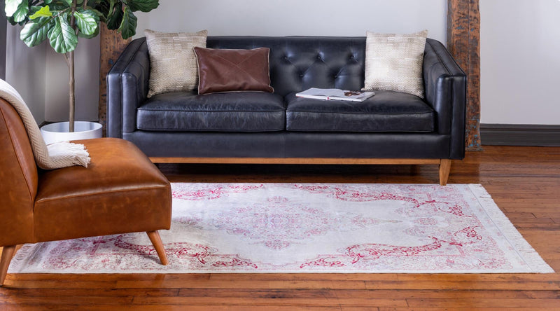 Persian Silk Elegance Collection Area Rug - Isfahan Rectangle Cream lifestyle 7