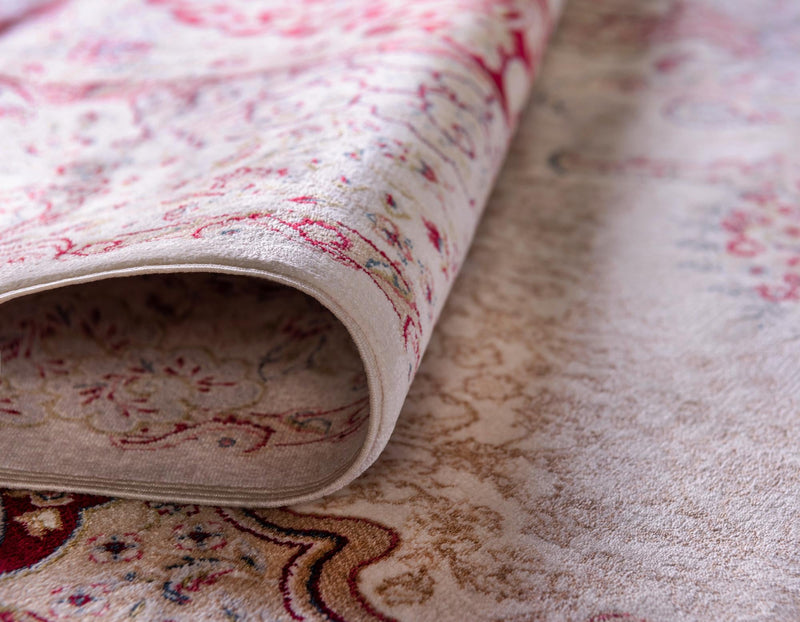 Persian Silk Elegance Collection Area Rug - Isfahan Rectangle Cream lifestyle 11