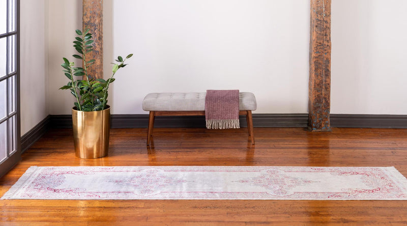 Persian Silk Elegance Collection Area Rug - Isfahan Runner Cream lifestyle 29