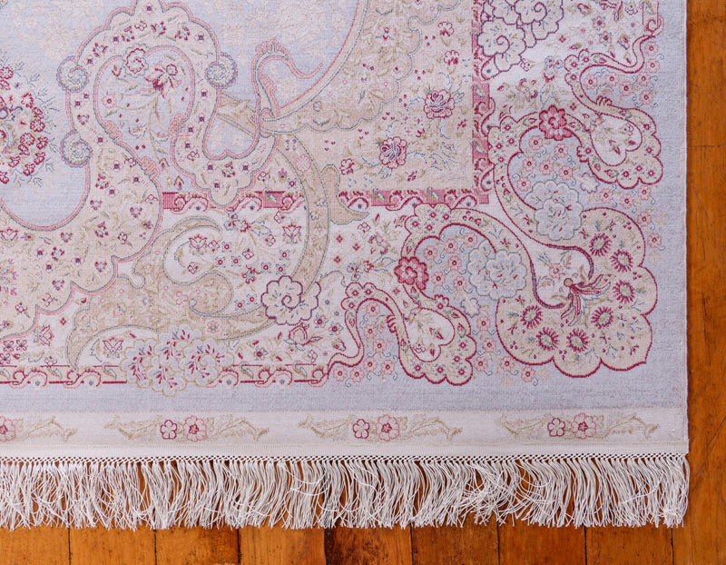 Persian Silk Elegance Collection Area Rug - Isfahan Rectangle Light Blue lifestyle 18