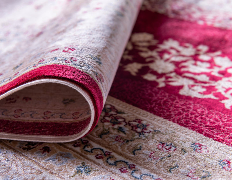 Persian Silk Elegance Collection Area Rug - Kashan Rectangular Red lifestyle 29