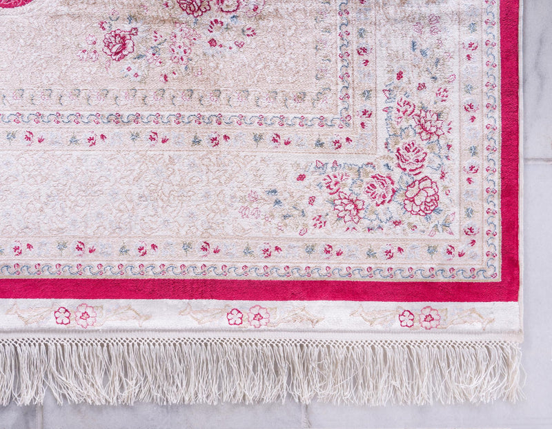 Persian Silk Elegance Collection Area Rug - Kashan Rectangular Red lifestyle 33