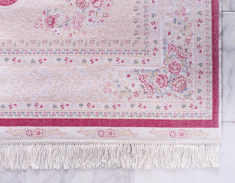 Persian Silk Elegance Collection Area Rug - Kashan Rectangular Red lifestyle 35