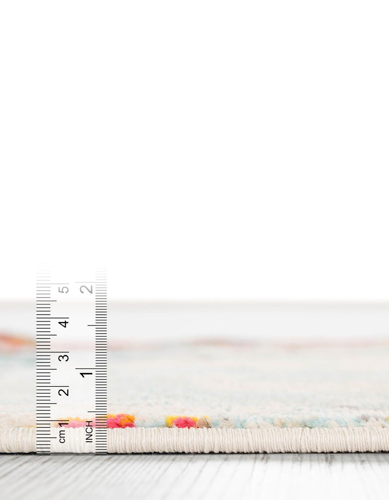 Chromatic Oasis Collection Area Rug - Blush Round Multi lifestyle 26