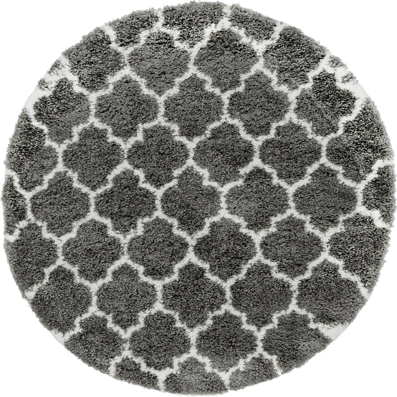 Casablanca Comfort Collection Area Rug - Atlas Round Gray lifestyle 54