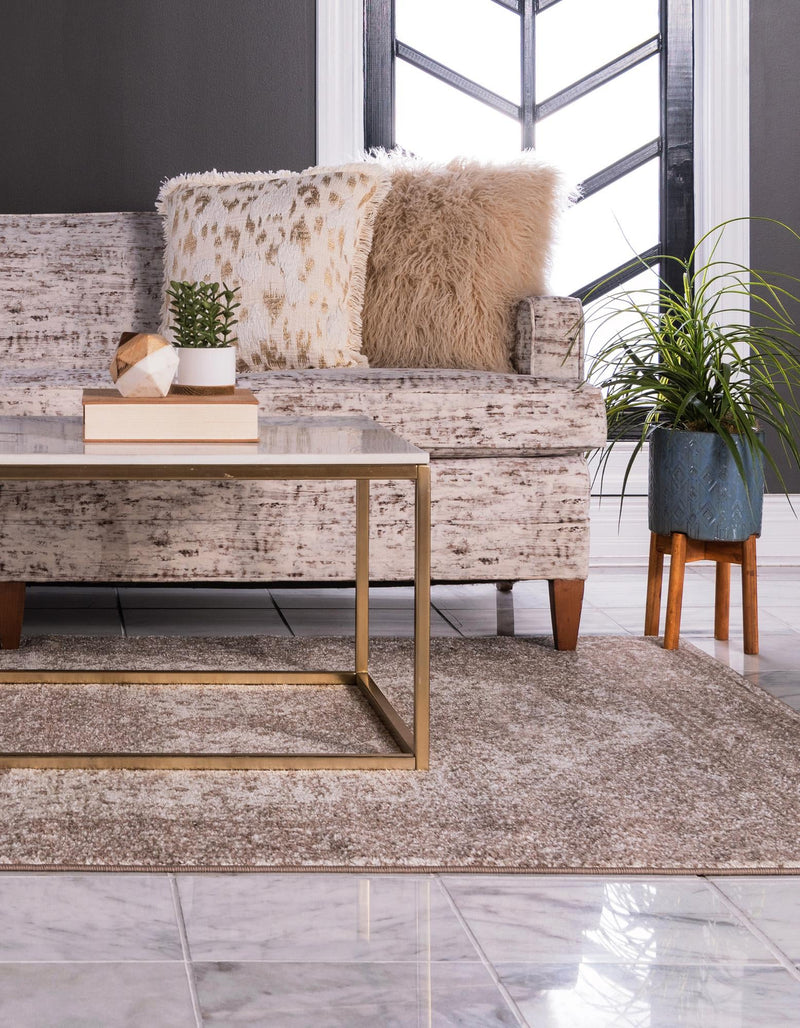 Dover Terrace Collection Area Rug - Marina (Light Brown) Rectangle Light Brown lifestyle 2