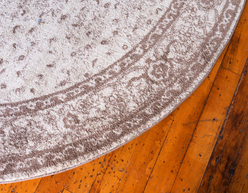 Dover Terrace Collection Area Rug - Marina (Light Brown) Round Light Brown lifestyle 18