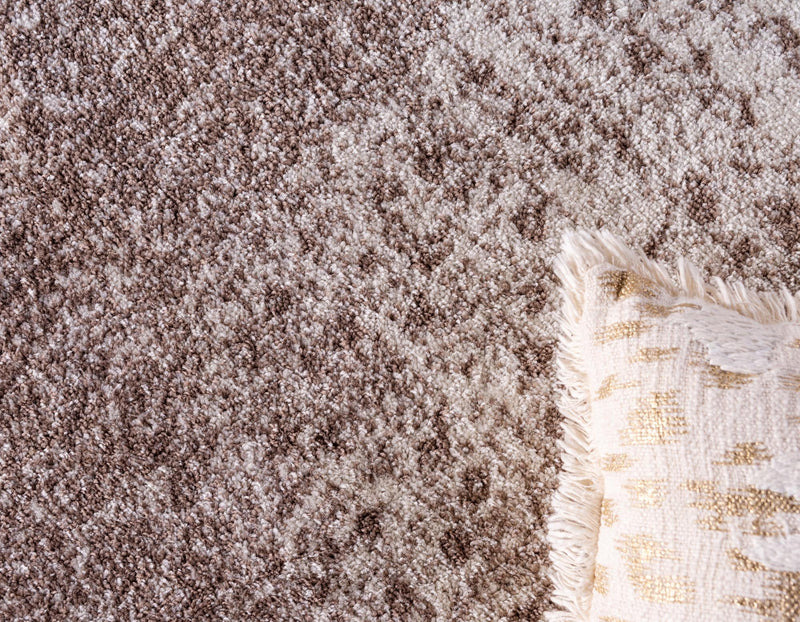 Dover Terrace Collection Area Rug - Marina (Light Brown) Round Light Brown lifestyle 12