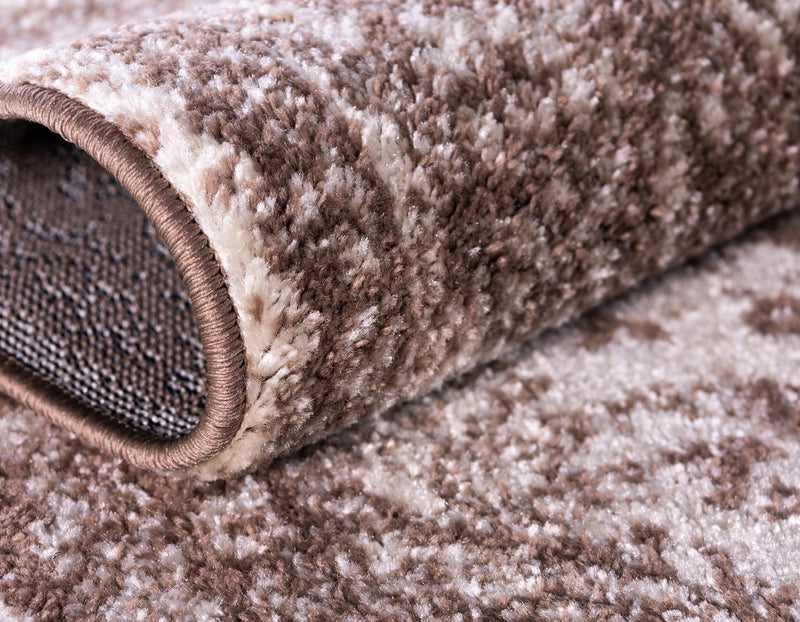 Dover Terrace Collection Area Rug - Marina (Light Brown) Round Light Brown lifestyle 14