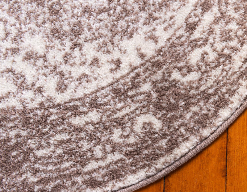 Dover Terrace Collection Area Rug - Marina (Light Brown) Round Light Brown lifestyle 17