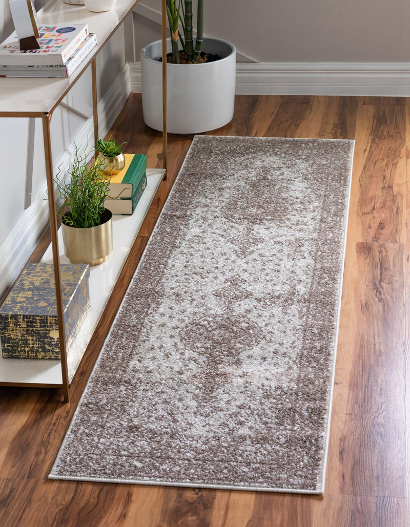 Dover Terrace Collection Area Rug - Marina (Light Brown) Runner Light Brown lifestyle 0