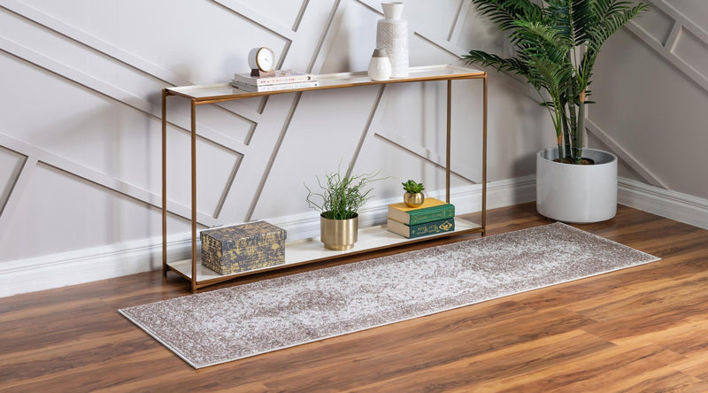 Dover Terrace Collection Area Rug - Marina (Light Brown) Runner Light Brown lifestyle 1
