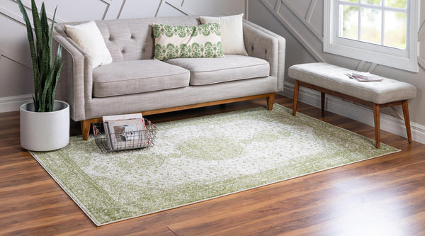 Dover Terrace Collection Area Rug - Marina (Green) Rectangle Green lifestyle 2