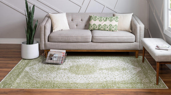 Dover Terrace Collection Area Rug - Marina (Green) Rectangle Green lifestyle 3