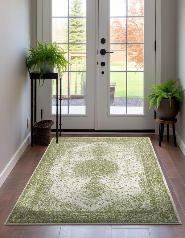 Dover Terrace Collection Area Rug - Marina (Green) Rectangle Green lifestyle 5