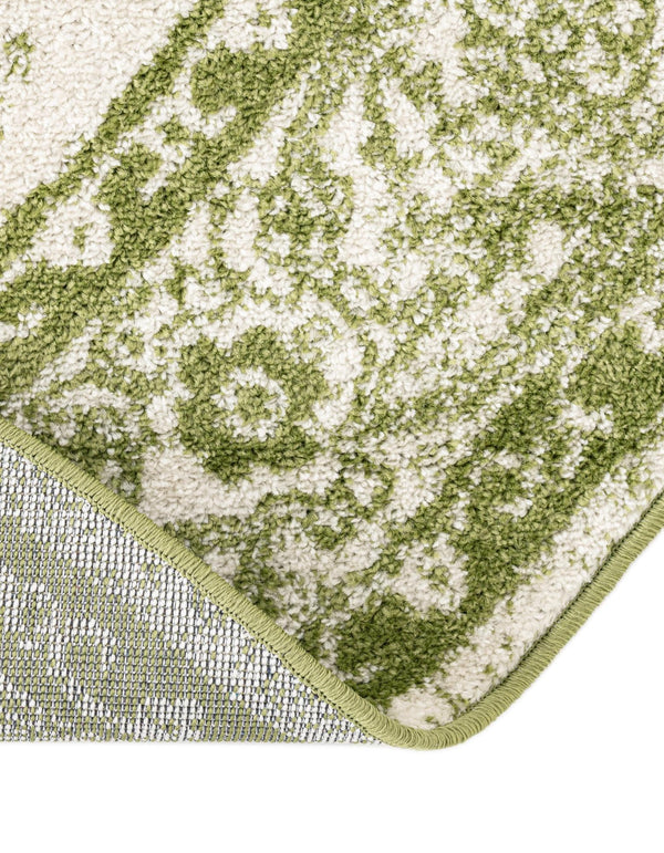Dover Terrace Collection Area Rug - Marina (Green) Round Green lifestyle 49