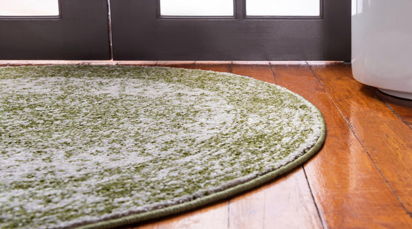 Dover Terrace Collection Area Rug - Marina (Green) Round Green lifestyle 5