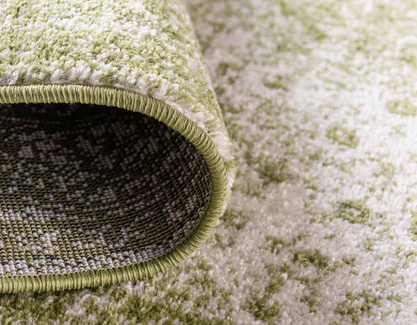 Dover Terrace Collection Area Rug - Marina (Green) Round Green lifestyle 15