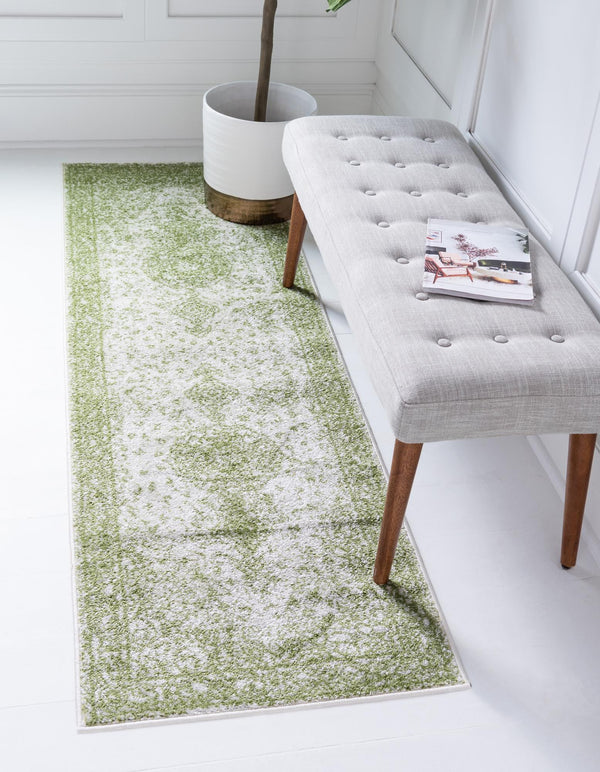Dover Terrace Collection Area Rug - Marina (Green) Runner Green lifestyle 0