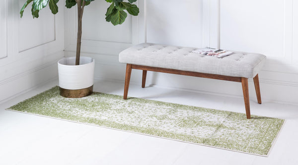 Dover Terrace Collection Area Rug - Marina (Green) Runner Green lifestyle 2