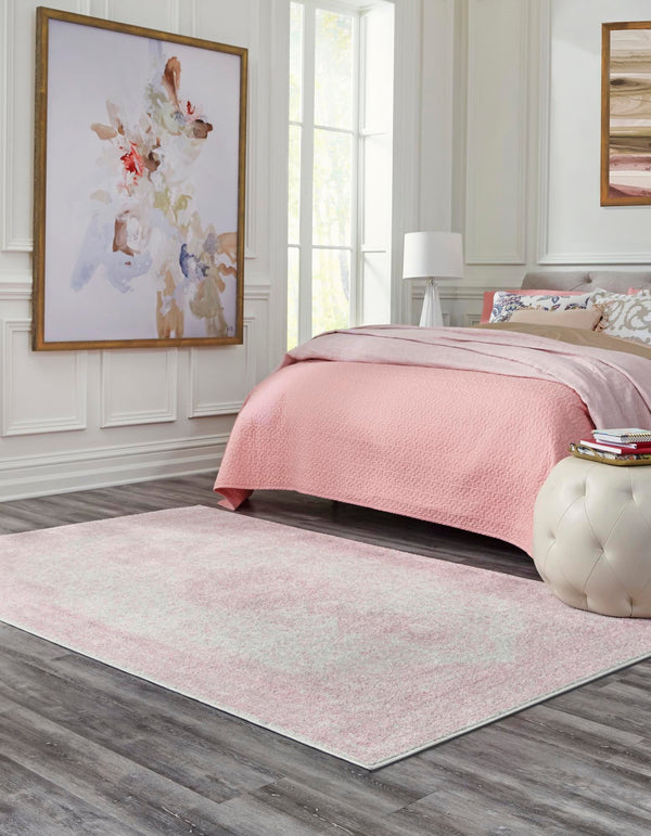 Dover Terrace Collection Area Rug - Marina (Pink) Rectangle Pink lifestyle 3
