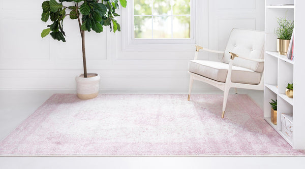 Dover Terrace Collection Area Rug - Marina (Pink) Rectangle Pink lifestyle 5