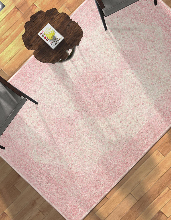 Dover Terrace Collection Area Rug - Marina (Pink) Rectangle Pink lifestyle 10
