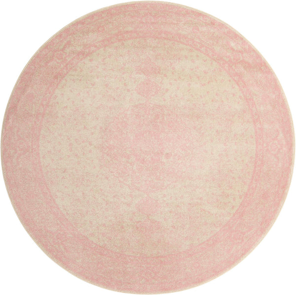 Dover Terrace Collection Area Rug - Marina (Pink) Round Pink Main