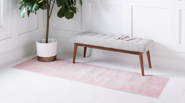 Dover Terrace Collection Area Rug - Marina (Pink) Runner Pink lifestyle 2